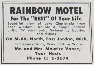 South Arms Retreats (Rainbow Motel) - Print Ad